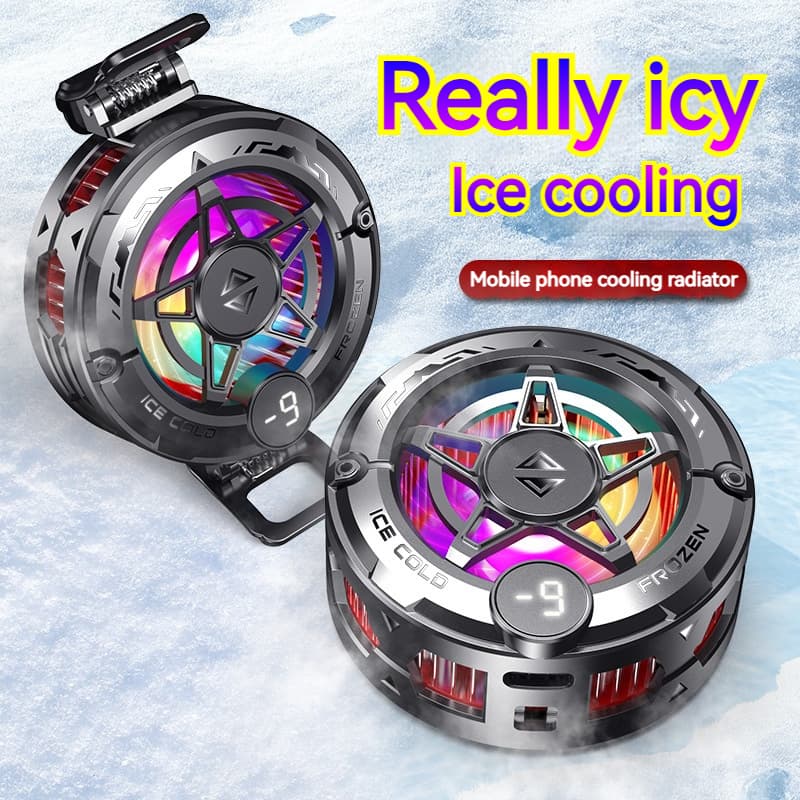 20 Universal Portable Magnetic Semiconductor Phone Cooler With Digital Display RGB Lights Powerful Cooli Fan For