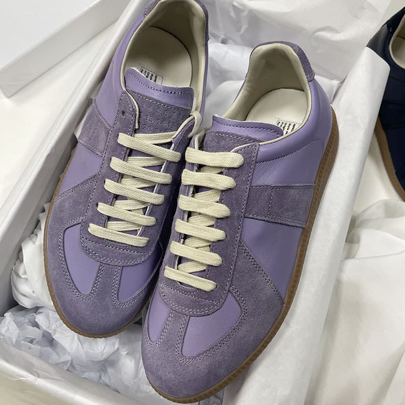 Chaussures d'entraînement Margiela Couple MM6, en cuir de vachette pleine fleur, résistantes à l'usure, antidérapantes et confortables. Baskets d