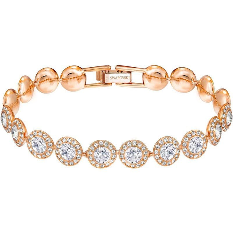 Bracelet à boucle en or rose avec diamants pour femme Bracelet en cristal à éléments féminins