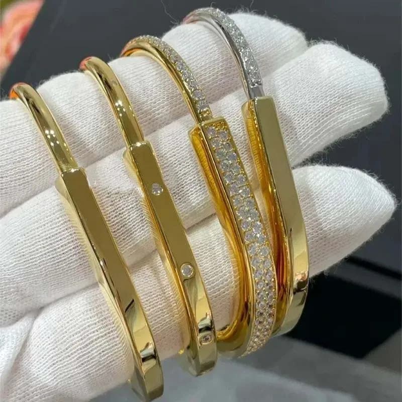 couple bangle mens stainless steel bracelets unisex sier rose gold jewelry designer for woman bracelet