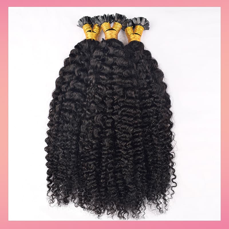 Real hair extensions flat tip extensions for women long straight hair curly hair can be permed and dyed human hair