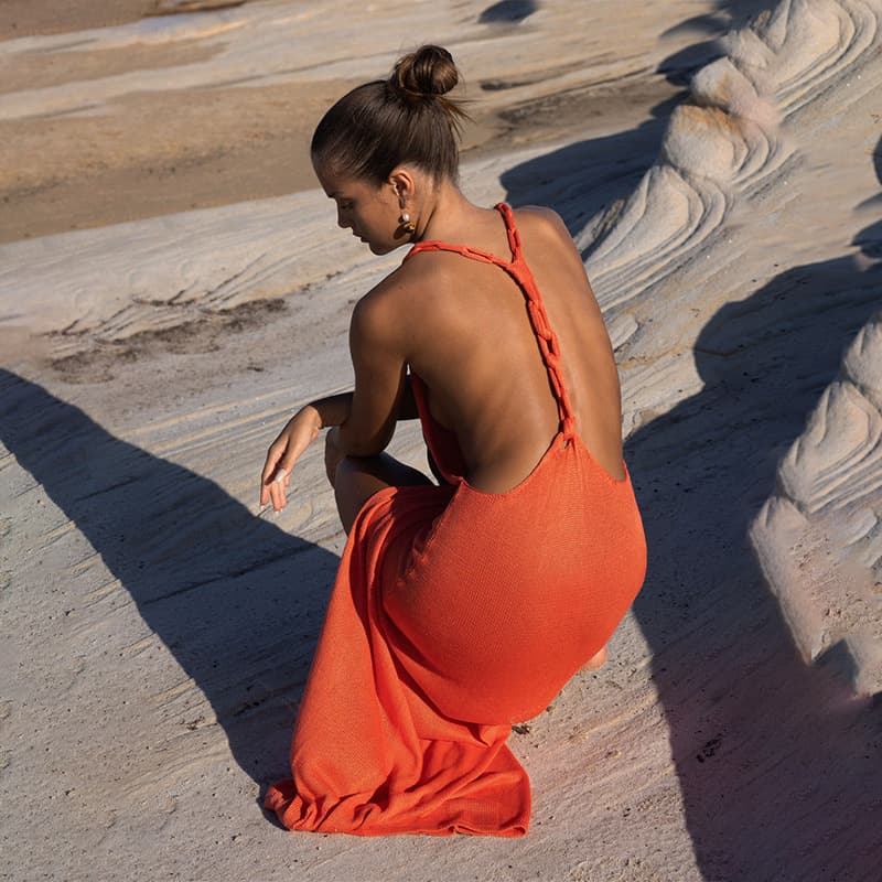beach skirt for women solid color sexy knitted beach bikini swimsuit cover-up sun protection clothing
