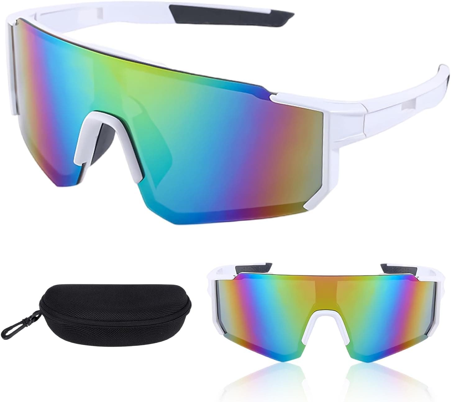 Quick Glasses Women Polarised Cycling Glasses Men UV400 Sports Glasses Windproof Sports Sunglasses Women Men For Outdoor Activities MTB Road Bike