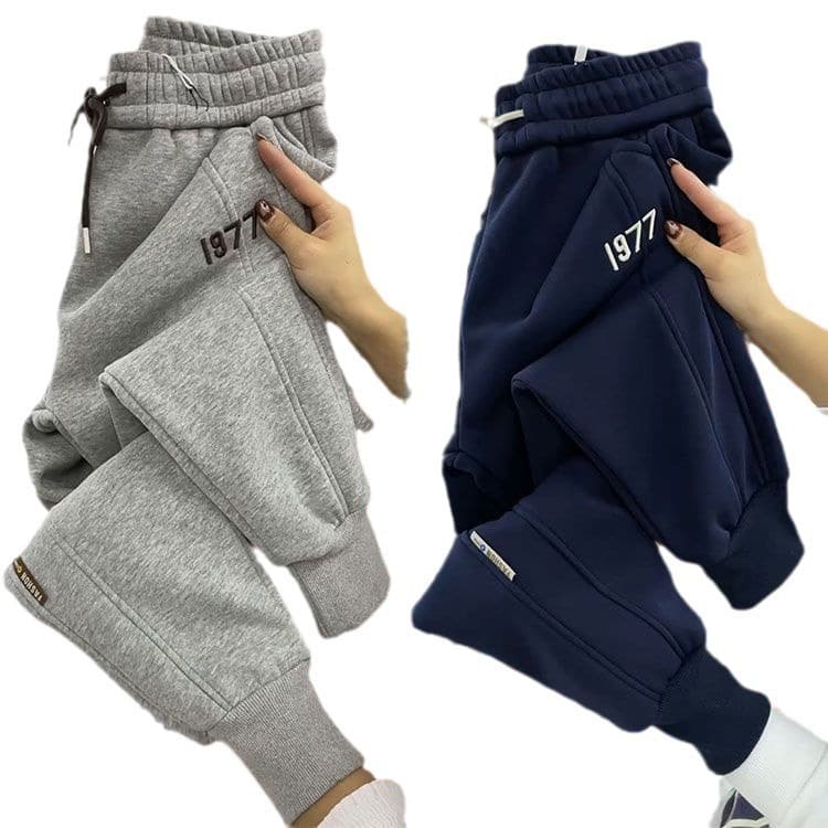 Men's Clothing Leggings Casual Pants Women's Loose Small Size Drawstring Embroidery Sports Sweatpants Trend