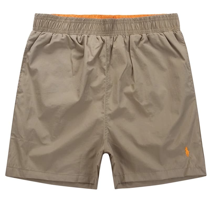 Short de bain homme à séchage rapide, short de plage taille élastique avec logo brodé, maillot de bain décontracté et léger pour la piscine et