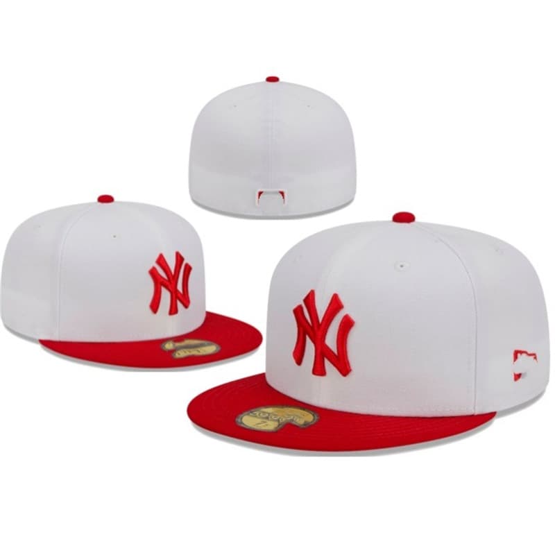 Casquette de baseball classique de couleur unie à couverture complète de l'équipe de la ligue professionnelle des Dodgers et des Yankees à visiè