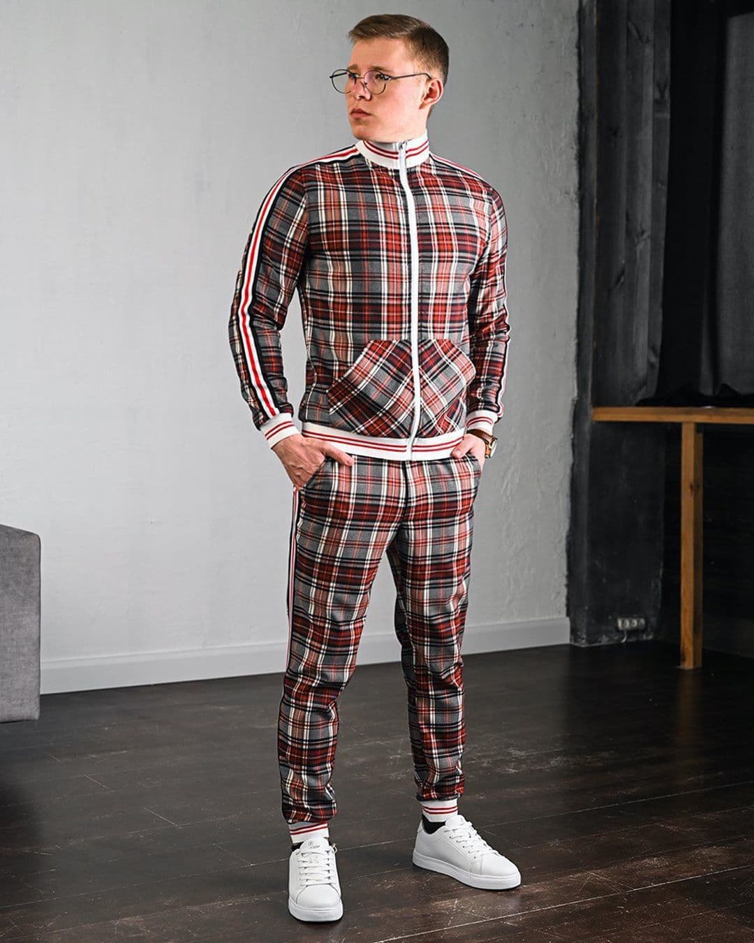 Men's Clothing Striped Sports Casual Suit Men's Large Size Slim Sports Trousers Jacket Two Piece Set Spring and Autumn