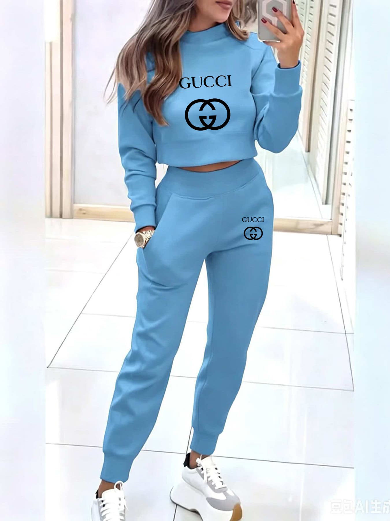Ensemble pull-over imprimé sport tendance pour femme, best-seller printemps-automne