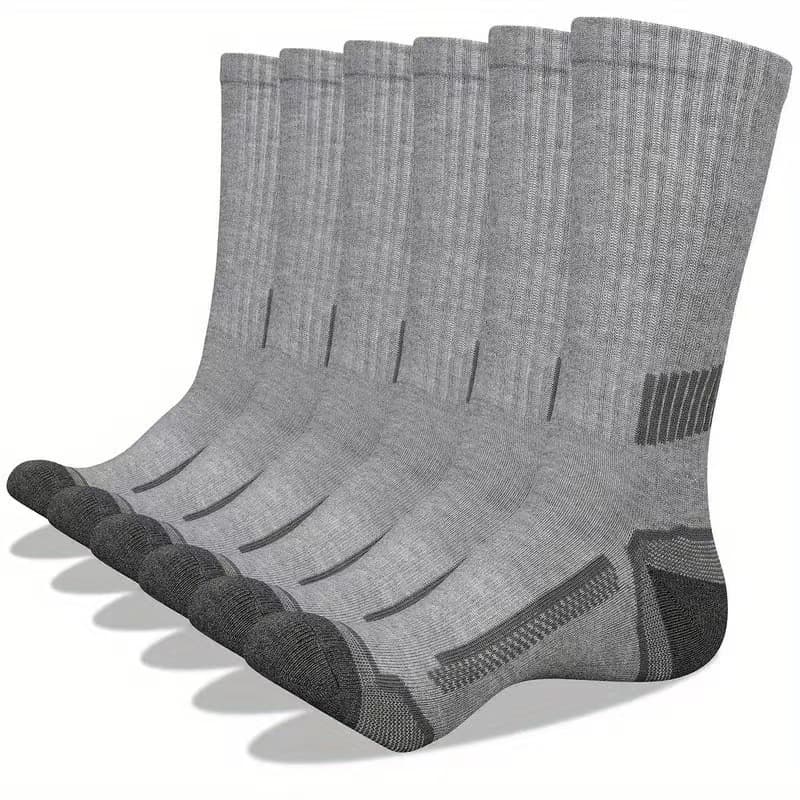 New Trendy Men's Socks, Basketball Style, Black, White And Gray Color Scheme, Versatile, Preppy Style, Student Long Socks