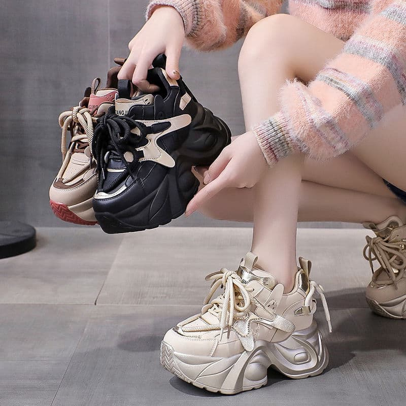 Platform Sports Shoes New Casual Shoes Small Inside Increase Women's Shoes
