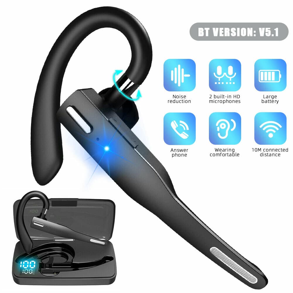 Écouteurs Bluetooth sans fil pour voiture, kit mains libres pour iPhone et Samsung