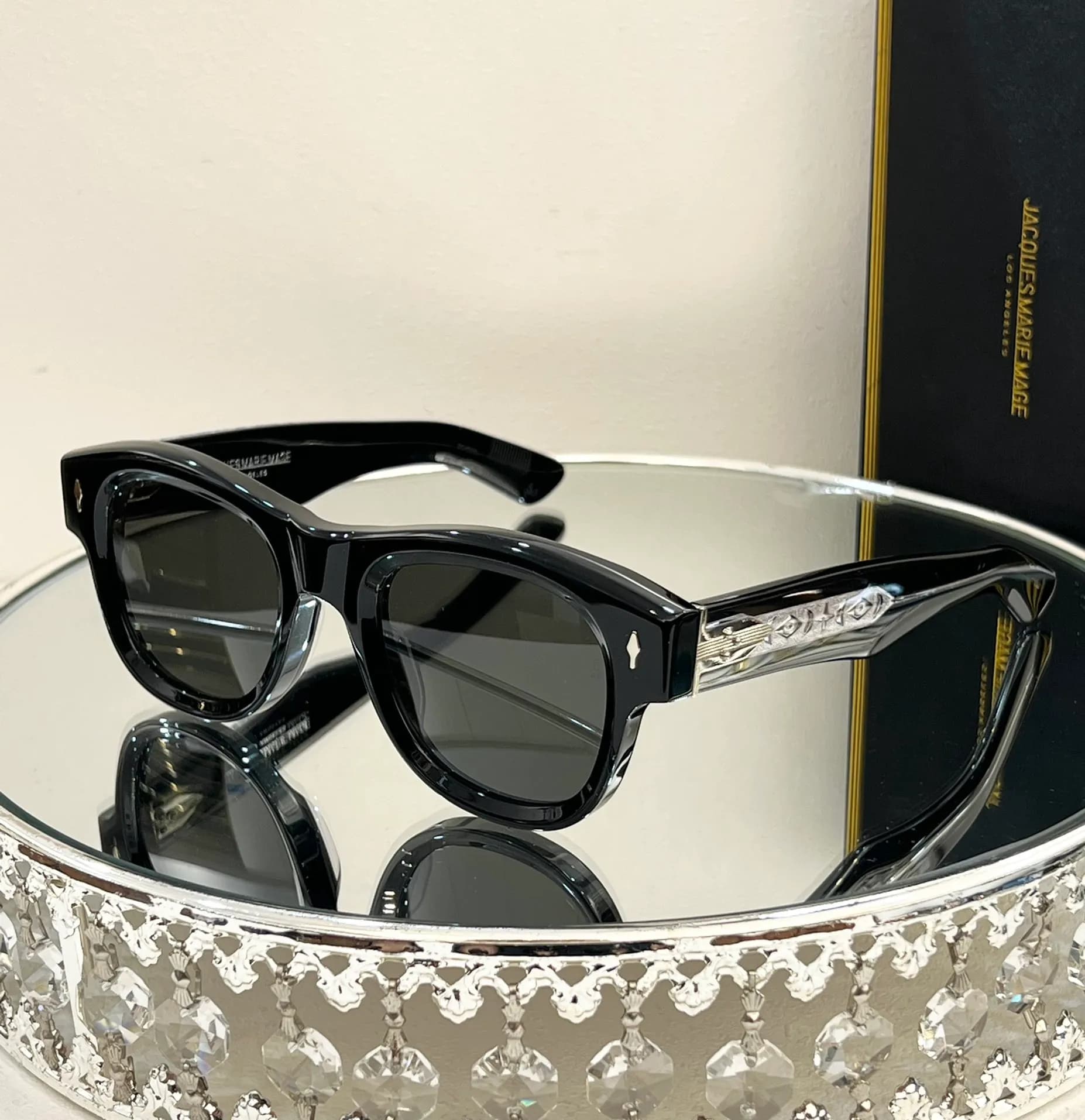 jacquemuly For Womens Summer 001 Rectangular Square Black Shiny Grey 53 mm Women's Sunglasses fashion Eyeglasses Random