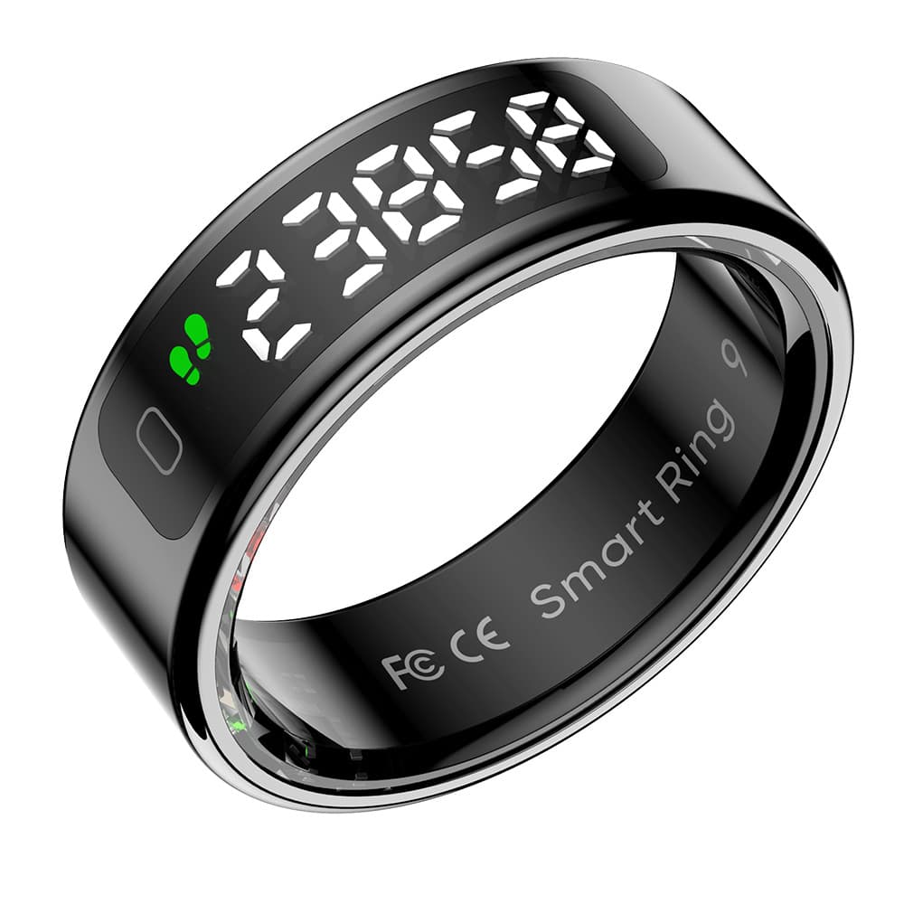 R11+ Smart Ring With Display Screen Gesture Control Sleep Heart Rate Oxygen Health Step Calorie Exercise
