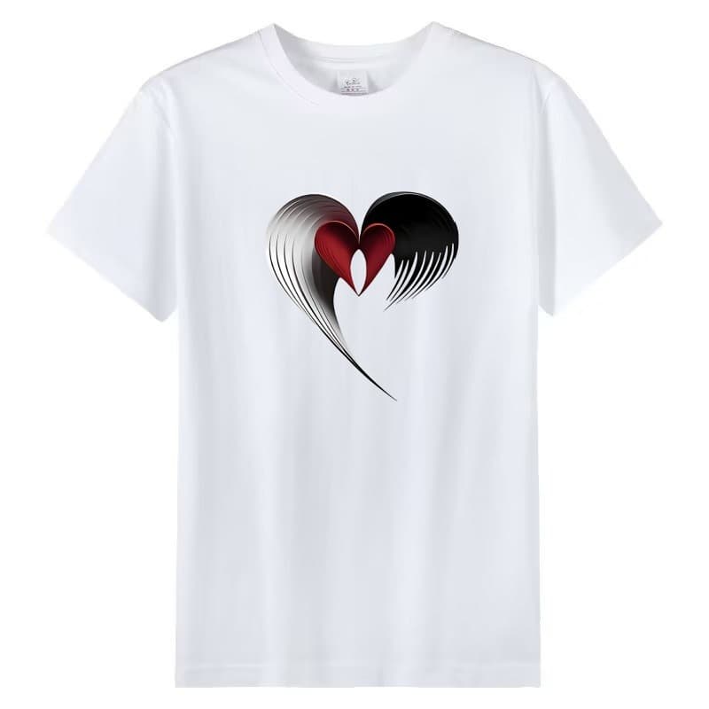 Men's Clothing Short Sleeved T Shirt Summer Thin Fashion Print Casual Cotton Round Neck Half Sleeved Top