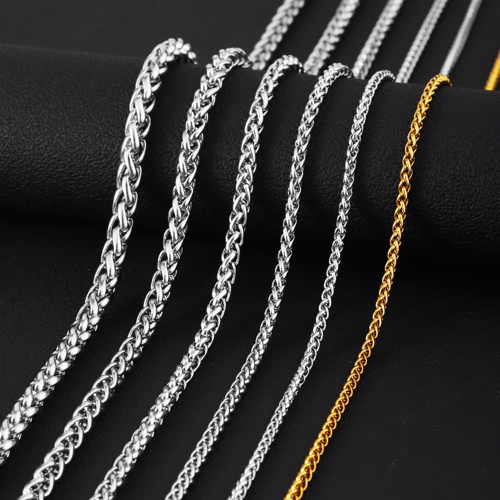Necklaces Stainless Steel Necklace Keel Chain Necklace Men's Sweater Chain Chain Women's All Match Flower Basket Chain Titanium Steel Bracelet