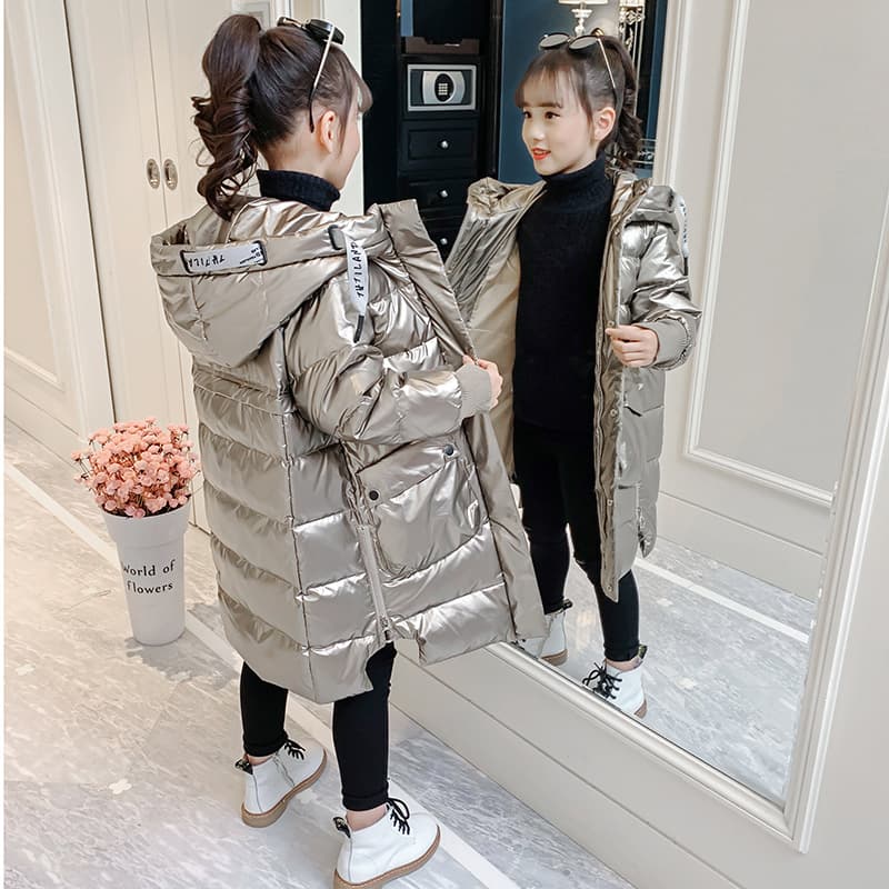 Teenage And Guys Girls Princess Cotton Padded Jacket 2024 New Year Winter Outerwear Stylish Coat Medium And Large Children's Cotton Padded Jacket