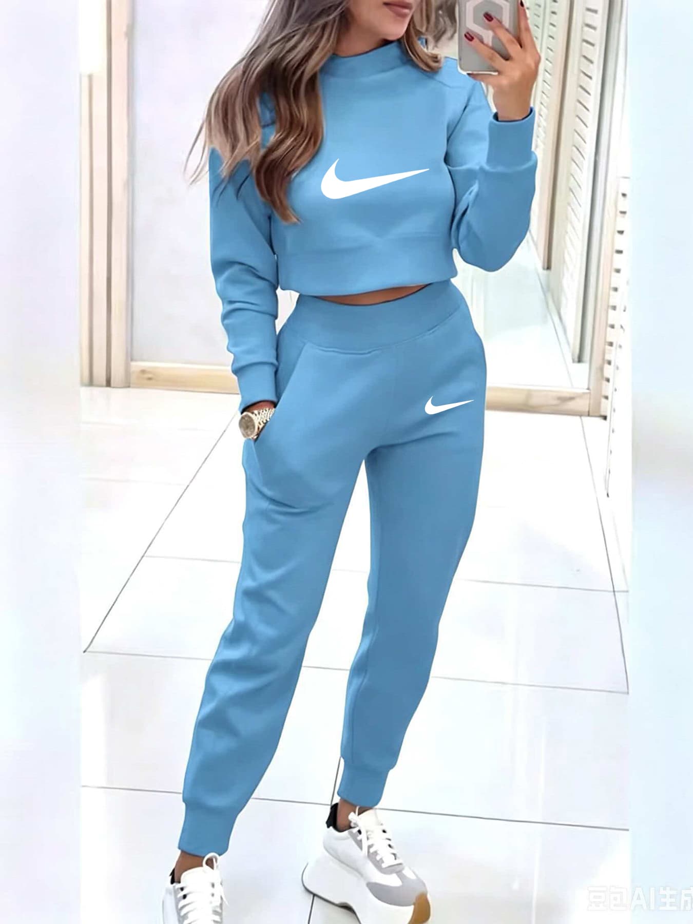 Ensemble pull-over imprimé sport tendance pour femme, best-seller printemps-automne