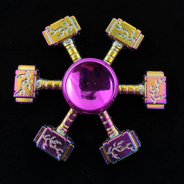 Zinc Alloy Electroplated Colorful Fidget Spinner Metal Finger Gyro Pressure Relief Spinning Toy
