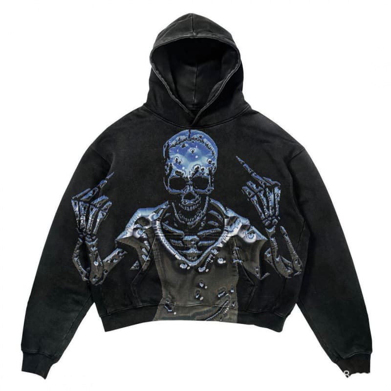 Men's Clothing trendy 3D digital printing hooded sweatshirt hip hop style adult couple casual jacket