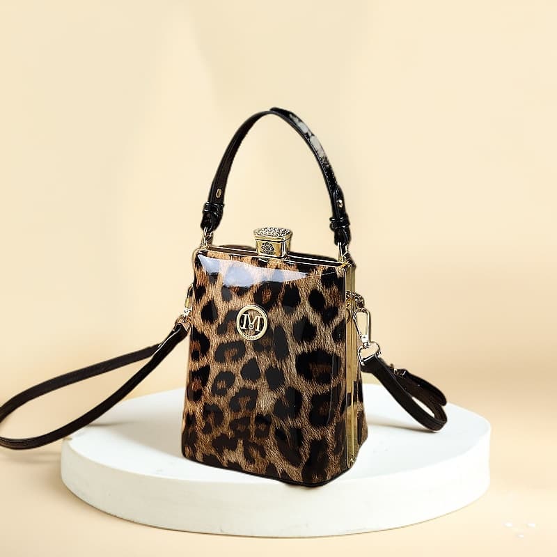 Street Style Vertical Small Handbag Patent Leather Glossy Single Shoulder Crossbody Bag