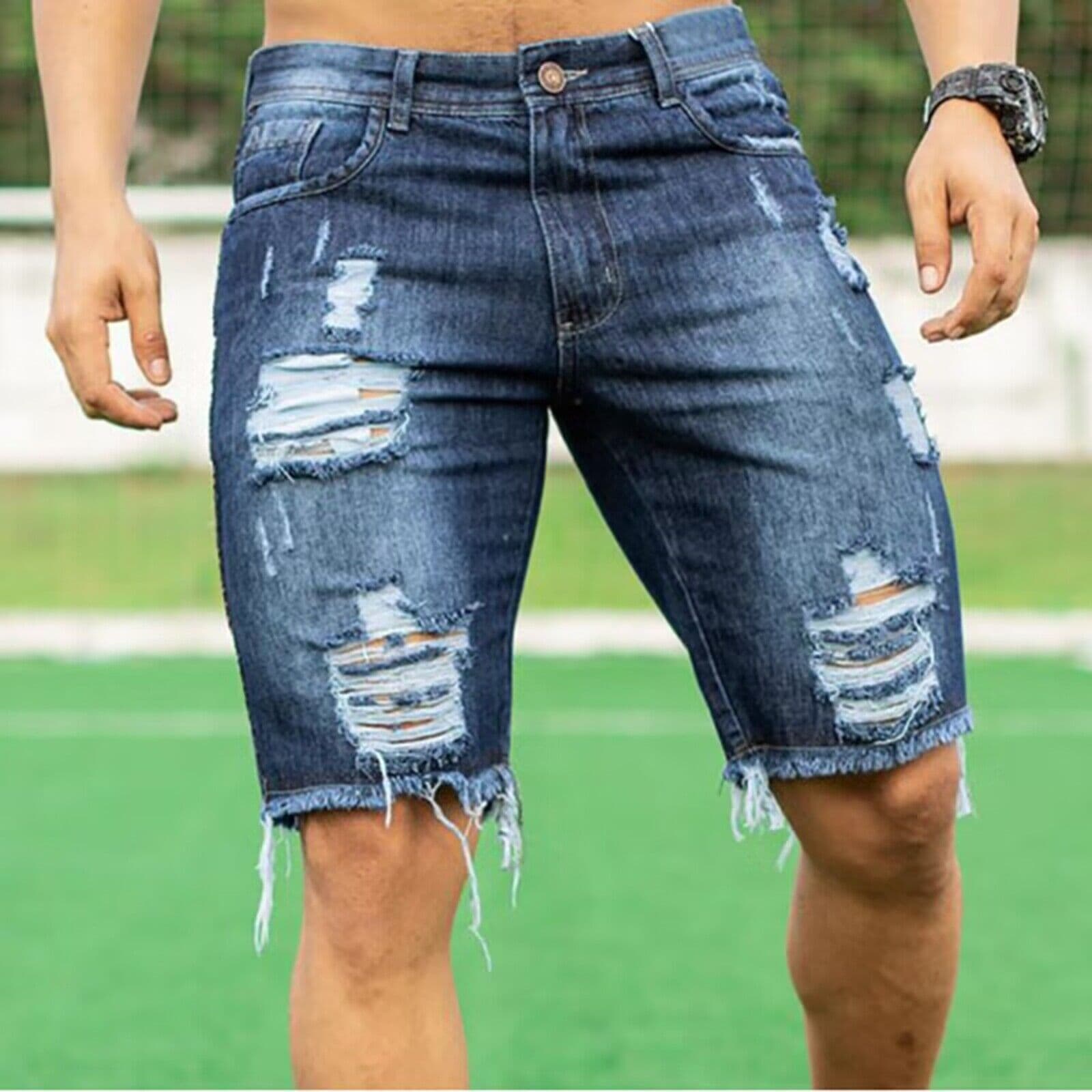 Men's Retro Slim Fit Ripped Stretch Jeans