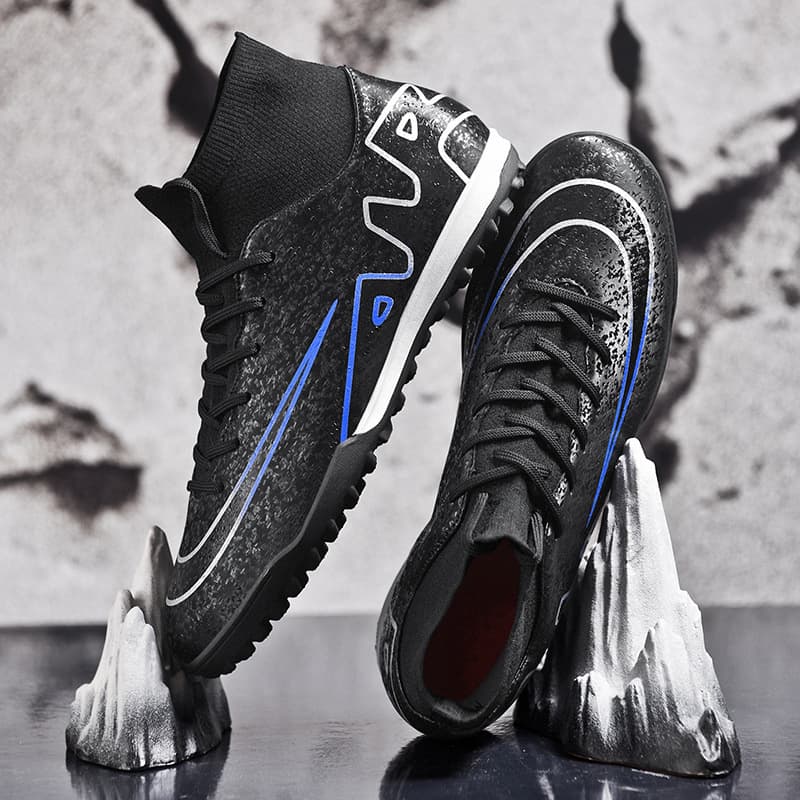 Soccer Shoes High Top Football Shoes Actual Artificial Turf Football Shoes Nail Training Shoes