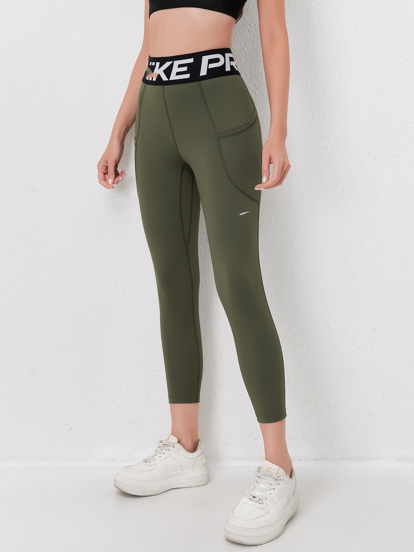 Pantalon de yoga taille haute avec poches - Leggings de sport gainants et galbants pour femme - Pantalon de compression extensible pour le fitness, d