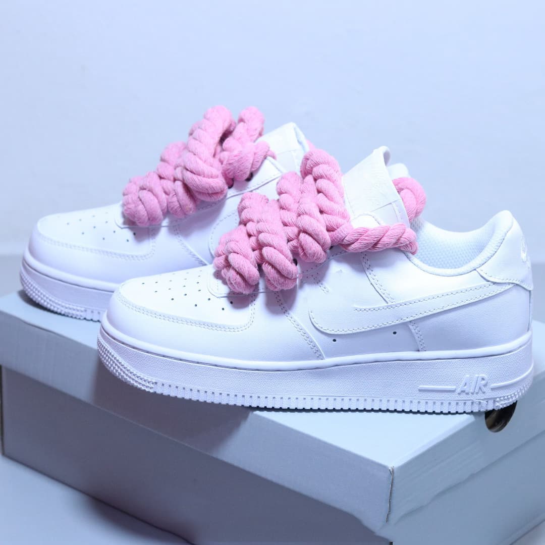 Baskets en corde transfrontalières à lacets épais pour femmes, style Air Force One édition limitée, décontractées pour hommes