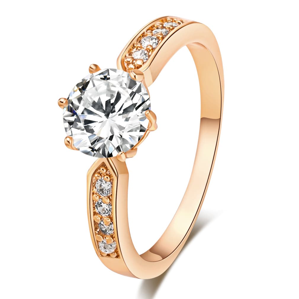 Women's Jewelry Super Shiny Zircon Jewelry Popular Online Models Gold Rings For Girlfriends Gifts