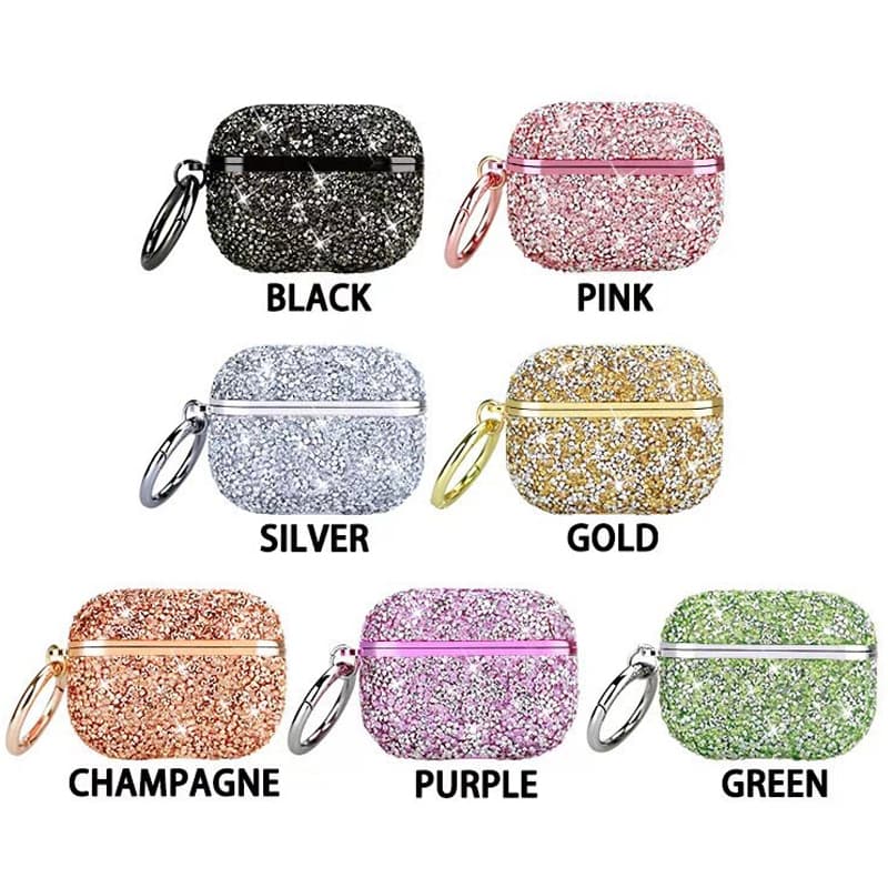 For Airpods 4 Generation 2024 Glitter Diamond Case Luxury Rhinestone For Apple Airpods 1 2 3 Pro Women Bluetooth Headphone Cover