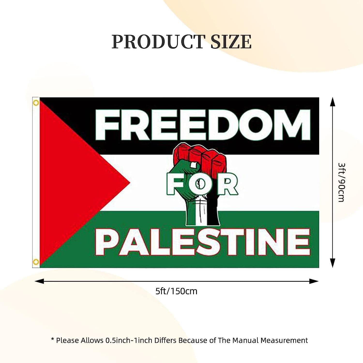 Palestinian Flag 150x90 cm Free Gaza Palestine Festival Decoration
