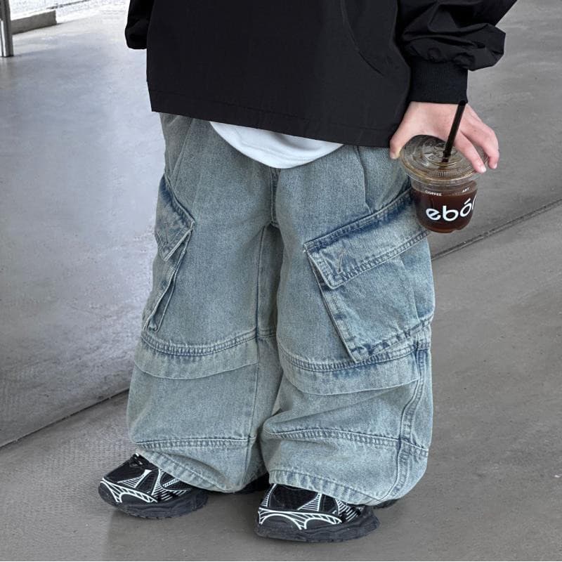 Kids’ Clothing Spring New Boys Fashion Workwear Loose Jeans Children's Trousers
