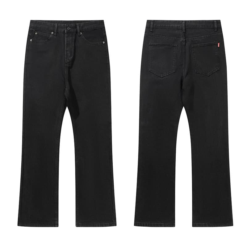 Men's Clothing European And American High Street Black Loose Versatile Mopping Casual Washed 517 Style Flared Vibe Jeans