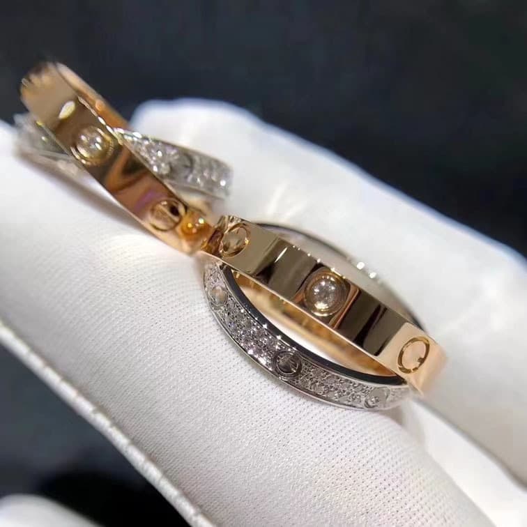 High version hot selling two in one couple ring with gold plating, fashionable personalized index finger, light luxury