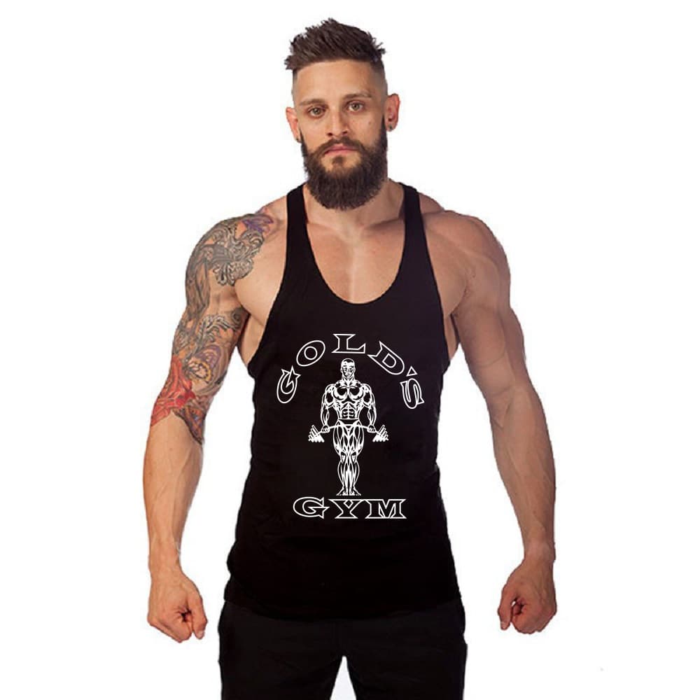 Men's Clothing Sports Vest Waistcoat Loose Summer Wide Shoulder Wear Fitness Training Sleeveless T Shirt One Piece