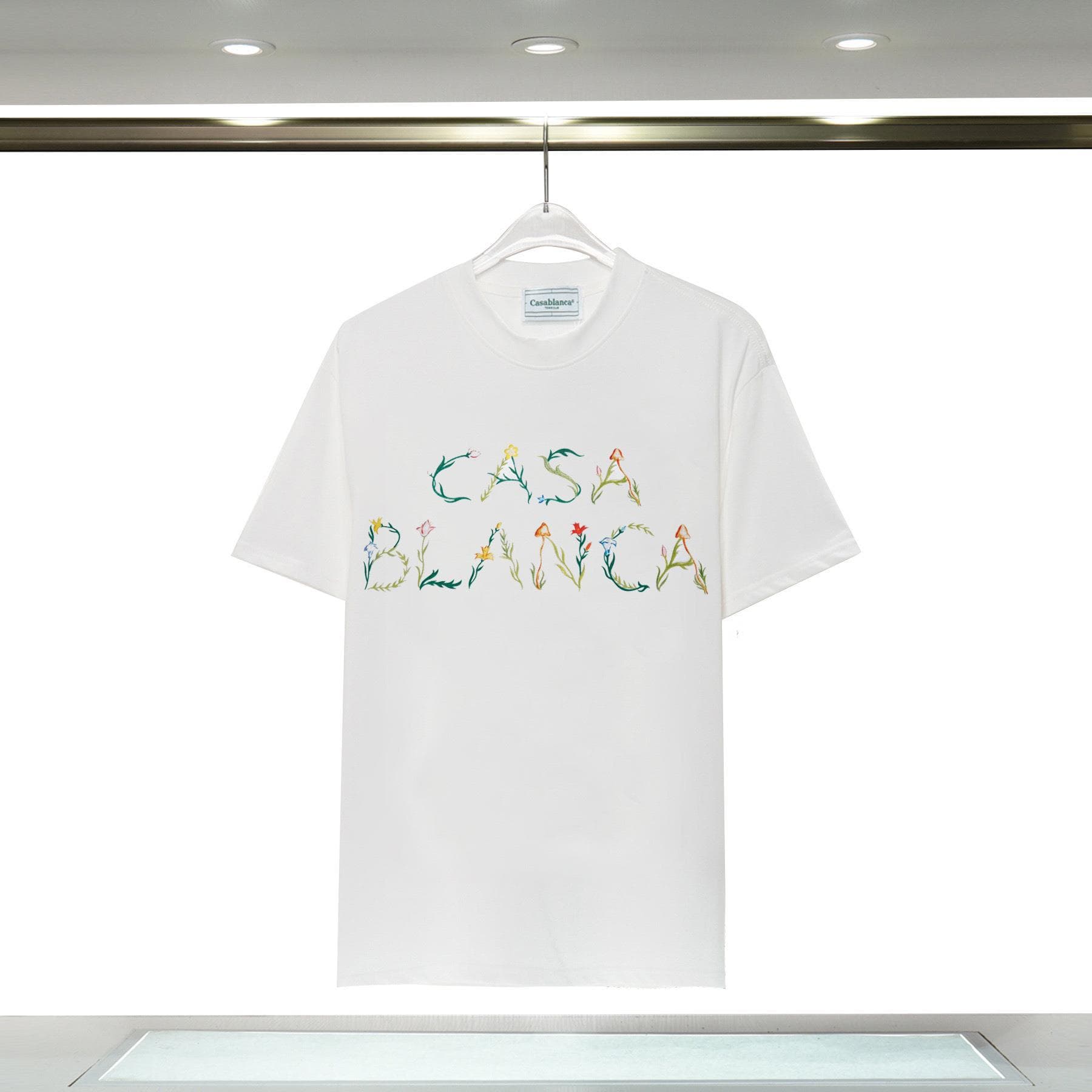 Vêtements pour hommes 24 nouveaux styles Illusion Gate Letter Printing T-shirt à manches courtes à col rond personnalisé