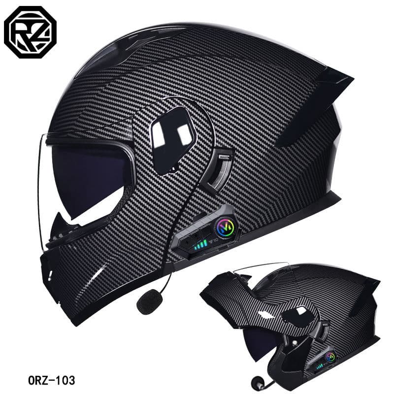 Motorcycle Accessories & Parts flip up helmet double lens helmet men and women Bluetooth full helmet half helmet four seasons tail wing large size