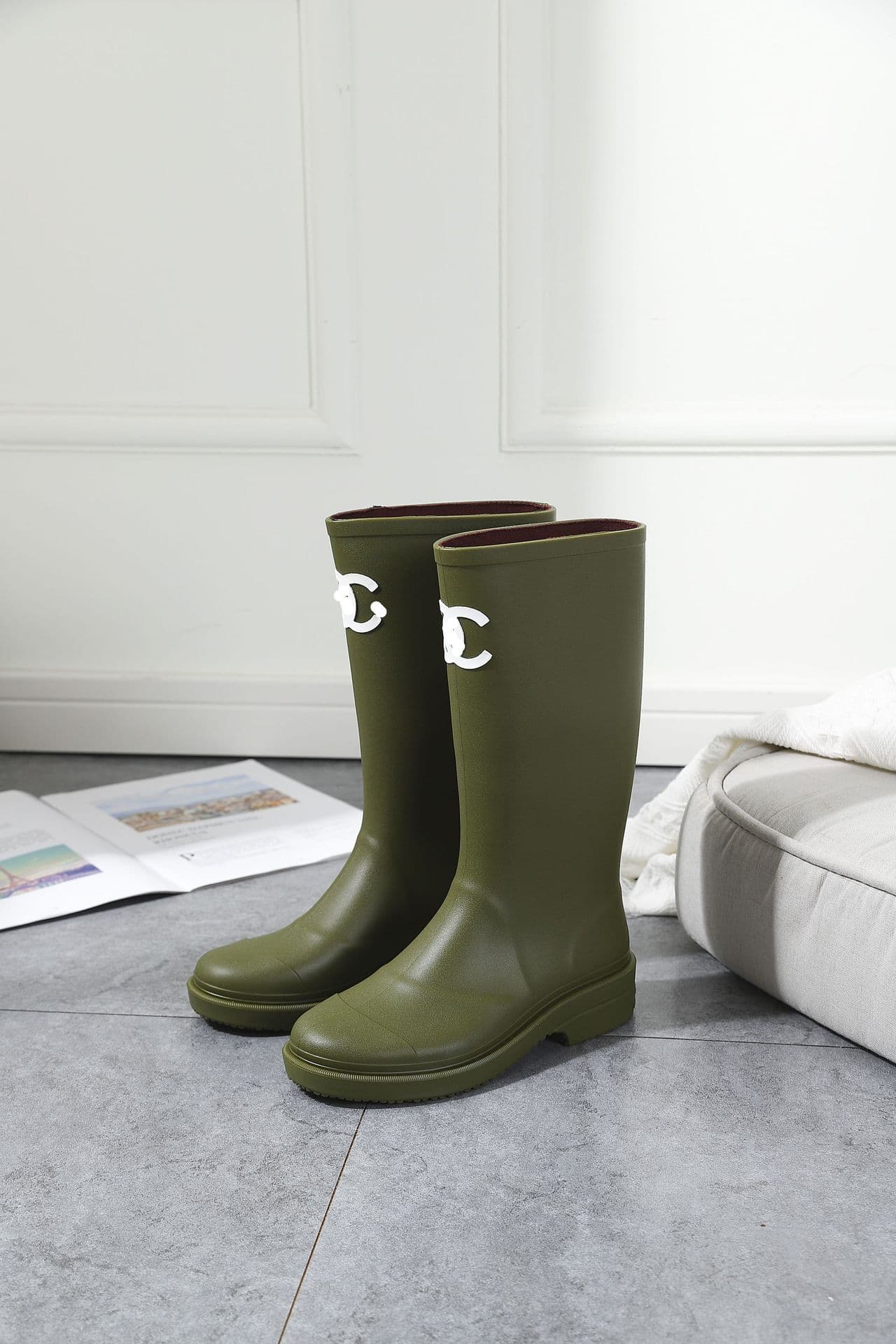 Bottes de pluie P7/2023 Xiaoxiangfeng, bottes de chevalier imperméables et antidérapantes à la mode