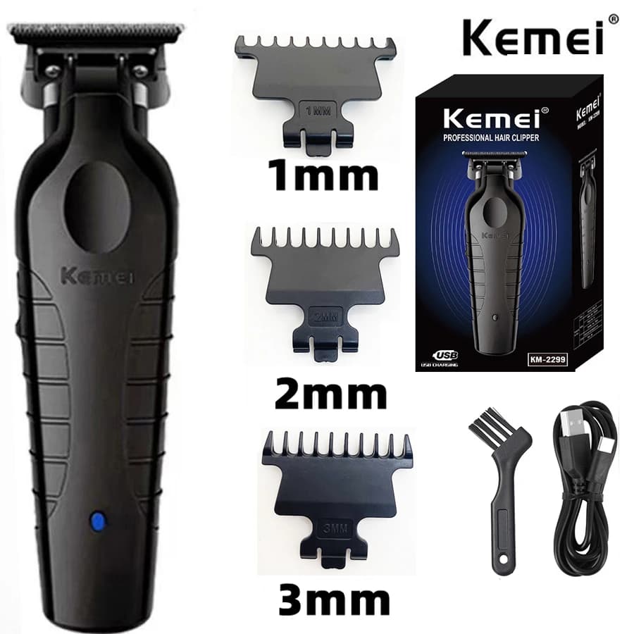 Kemei KM-2299 Men's Hair Clipper Professional Electric Hair Clipper USB Rechargeable Barber Trimmer Men's Electric Hair Clipper YCDC