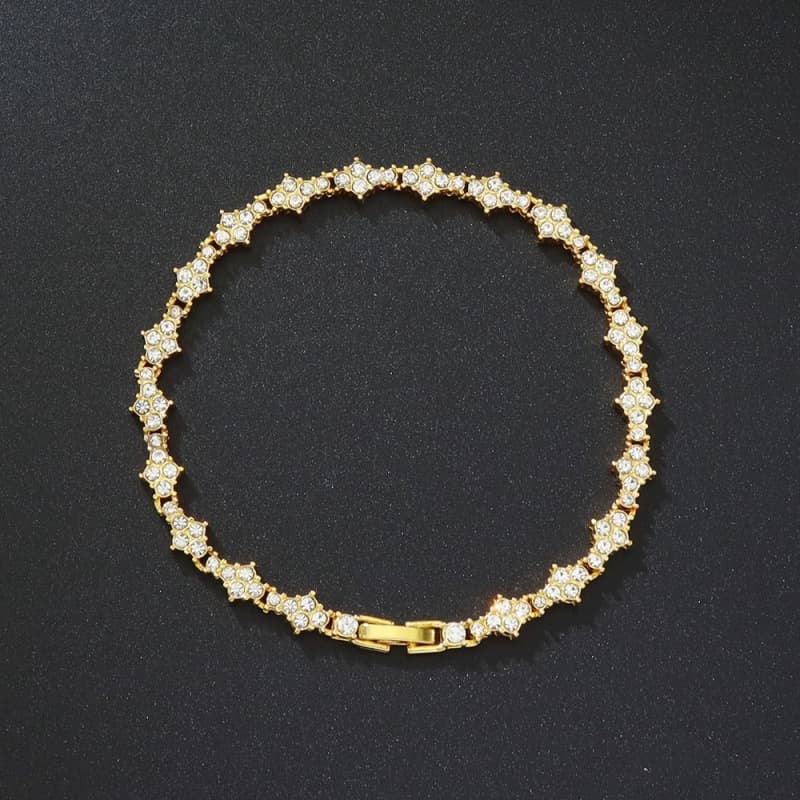 American Style Micro Paved Zircon Unisex Hip Hop Trendy Bracelet Jewelry R