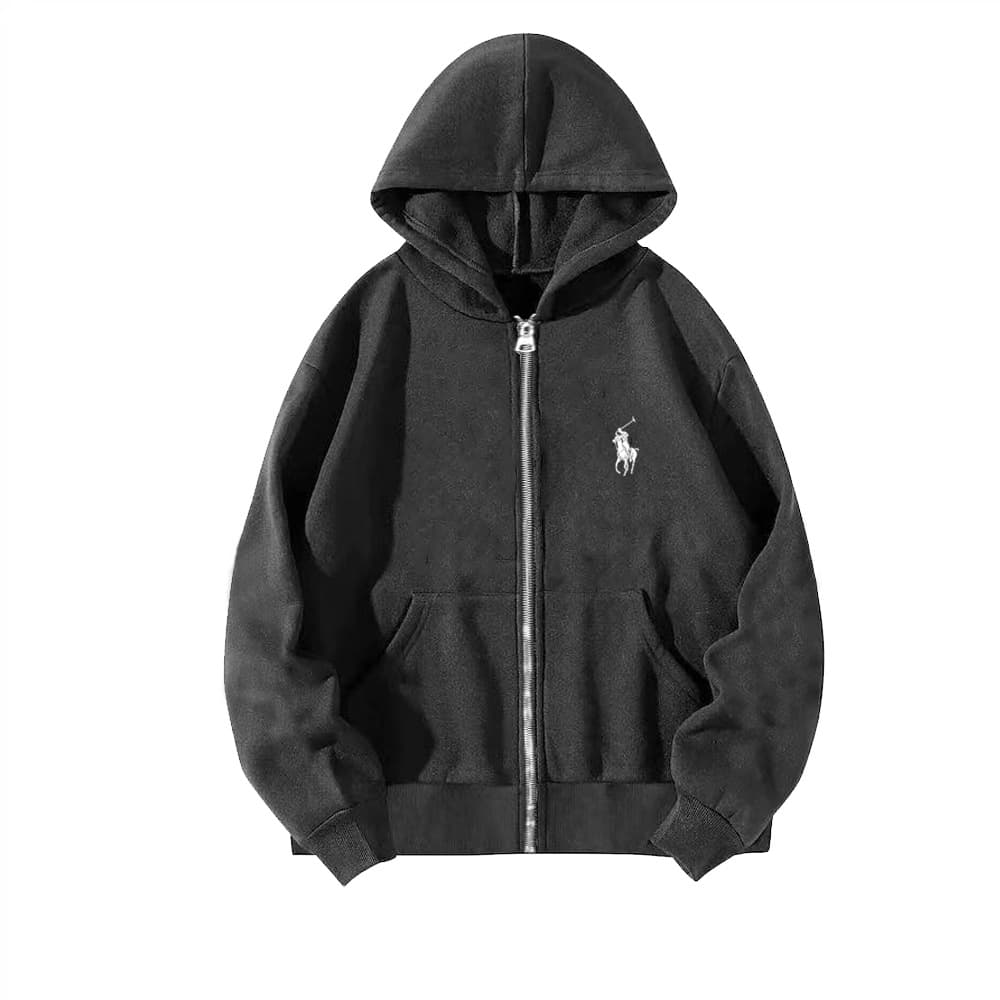 Polo Lauren Vêtements Femme Automne-Hiver Petite Étiquette Gilet à Capuche Imprimé Mode Coupe Ample Grande Taille Jeunesse Fermeture Éclair