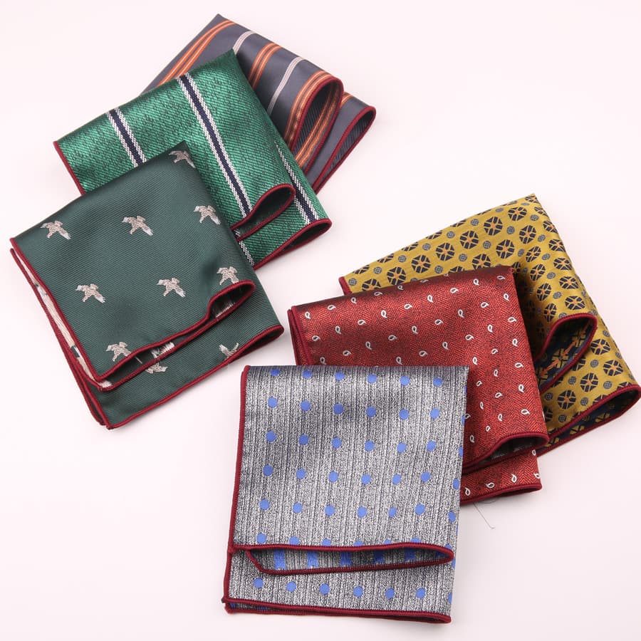 Men's groom's wedding suit, host New Year's banquet pocket scarf, business accessories, animal pattern small square chest scarf