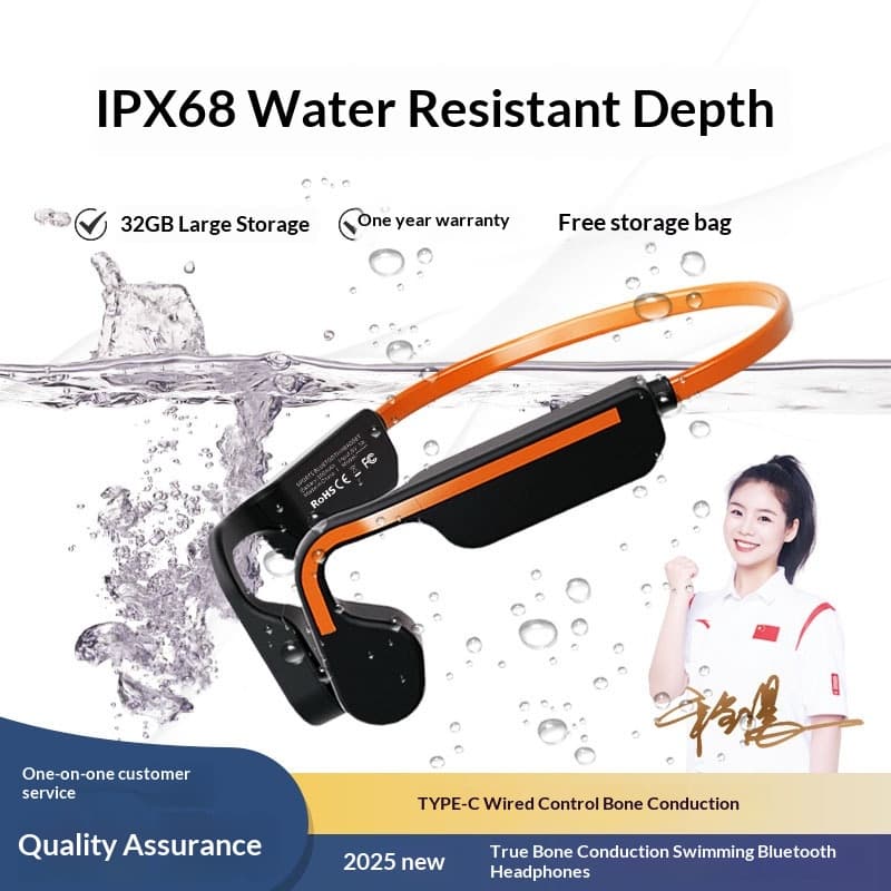 Cross-Border T10 Private Model Bone Conduction Sports Wireless Bluetooth Running Swimming Waterproof Earphones