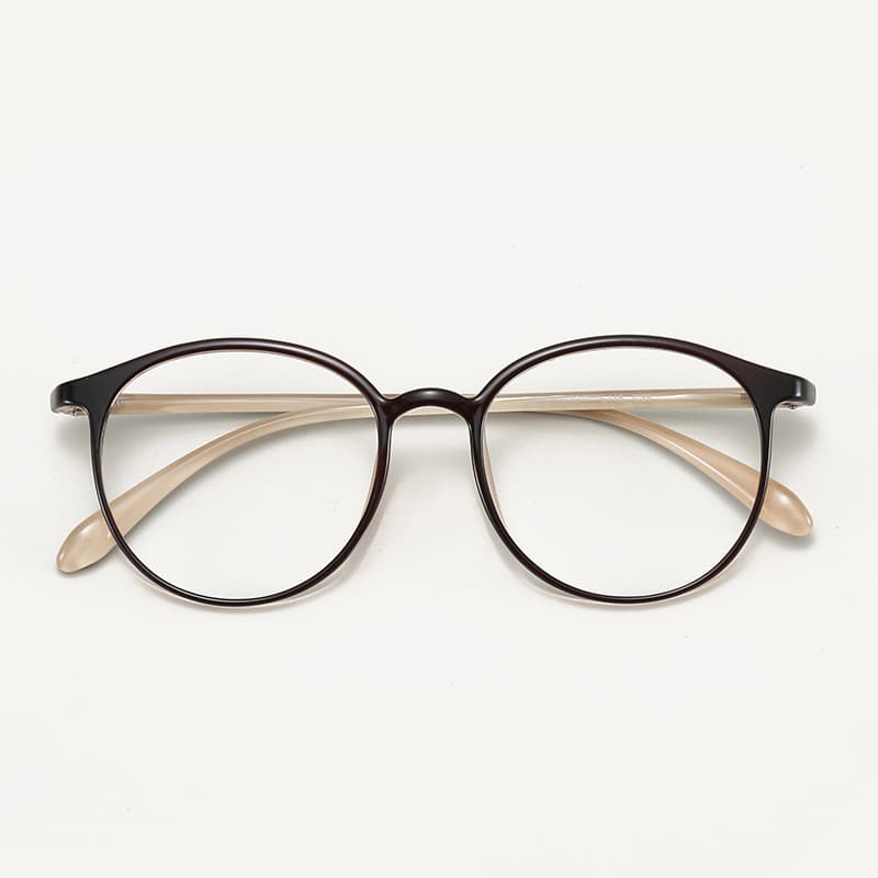 7121 Ultra-light TR90 Oval Prescription For Women, Korean Style, Trendy, Can Be Customized With Prescription, Cold Tea