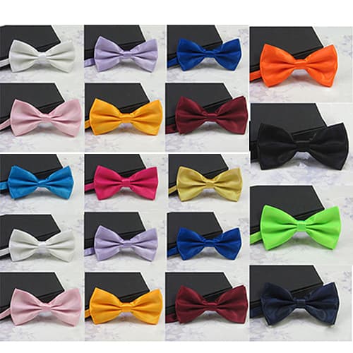 Zhuoxinder Men Classic Wedding Bowtie Necktie Bow Tie Novelty Tuxedo Fashion Adjustable-White