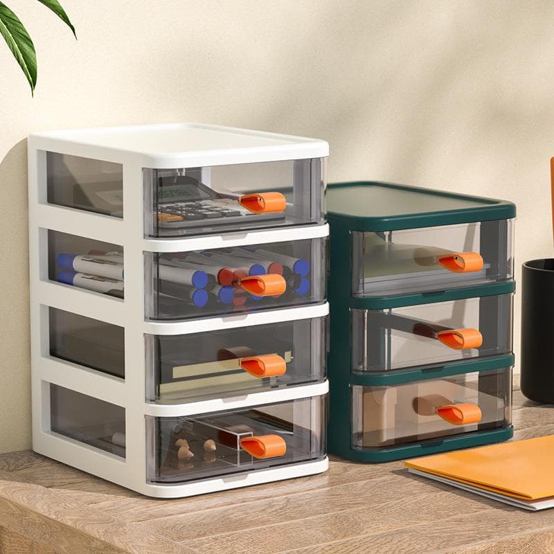 Transparent Desktop Small Drawer Desk Plastic Mini Storage Stationery Organizer Box