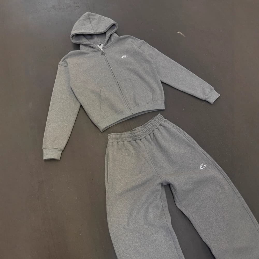 Men's Clothing ​Vintage Embroidered Hoodie & Jogger Set - Retro Streetwear Unisex Casual Outfit For Men & Women​