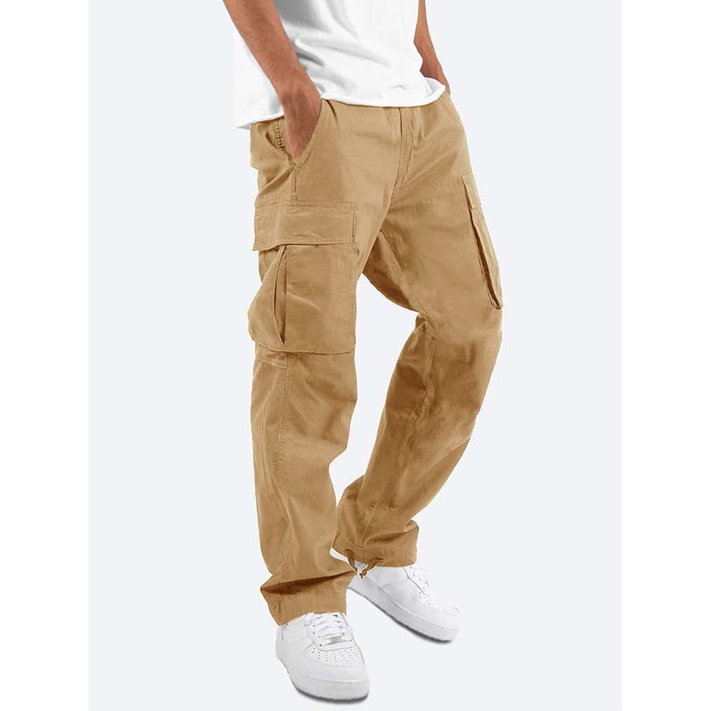Men's Clothing Workwear Casual Pants Multi Pocket Trousers Summer Cargo Pants - Lightweight Workwear Joggers With Drawstring Waist & Multi-Pockets​