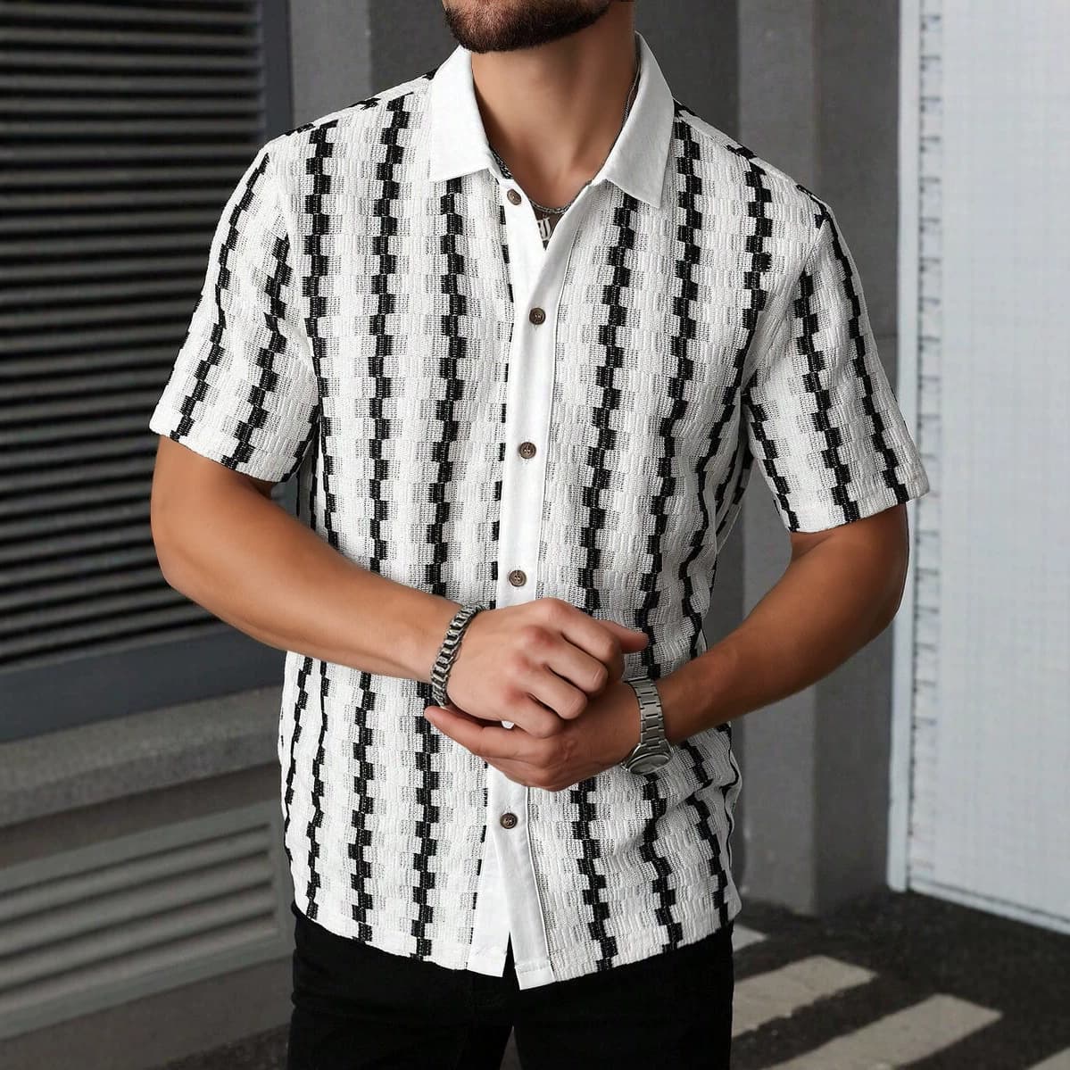 Men's Clothing Summer Casual Fashion Men's Shirt Turn Down Collar Short Sleeve For Formal & Casual Quick Drying Breathable