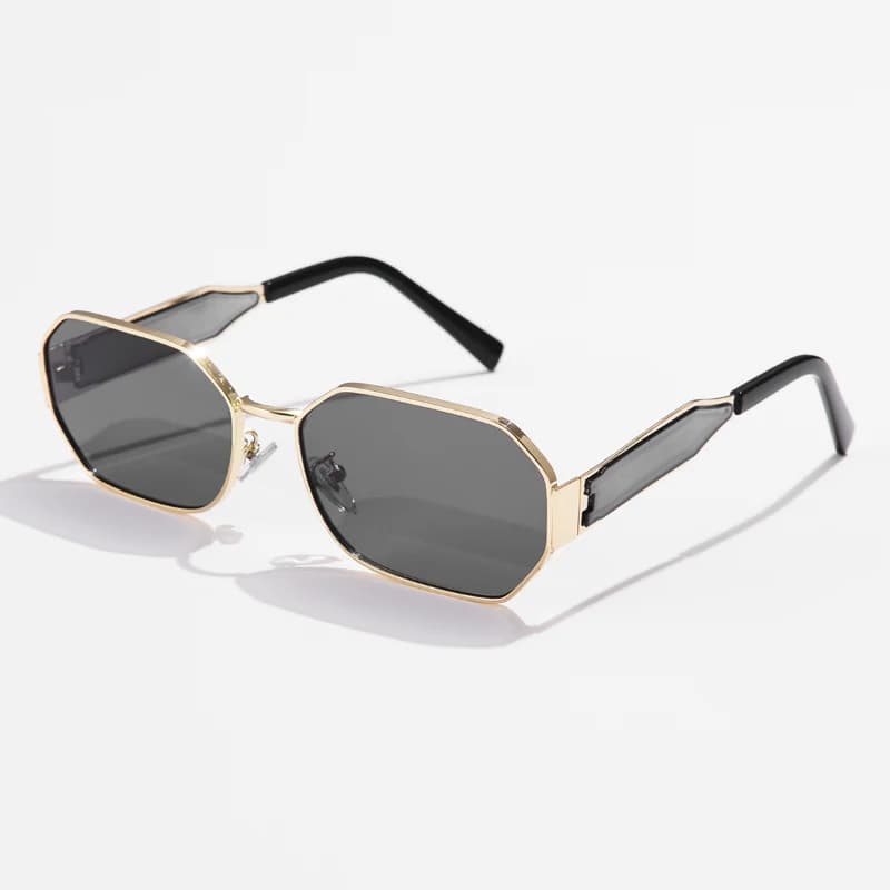 New Arrivals Fashion Square Vintage Sunglasses Women Men Brand Designer Retro Metal Rectangle Sun Glasses Female Male Popular Black